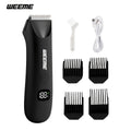 Men's Body Hair Trimmer USB Rechargeable - Chest, Leg & Armpit Hair Trimmer with LCD Display & LED Light, Cordless Electric Body Groomer for Men, Gift for Dad, Husband, Son, Birthday & Father's Day
