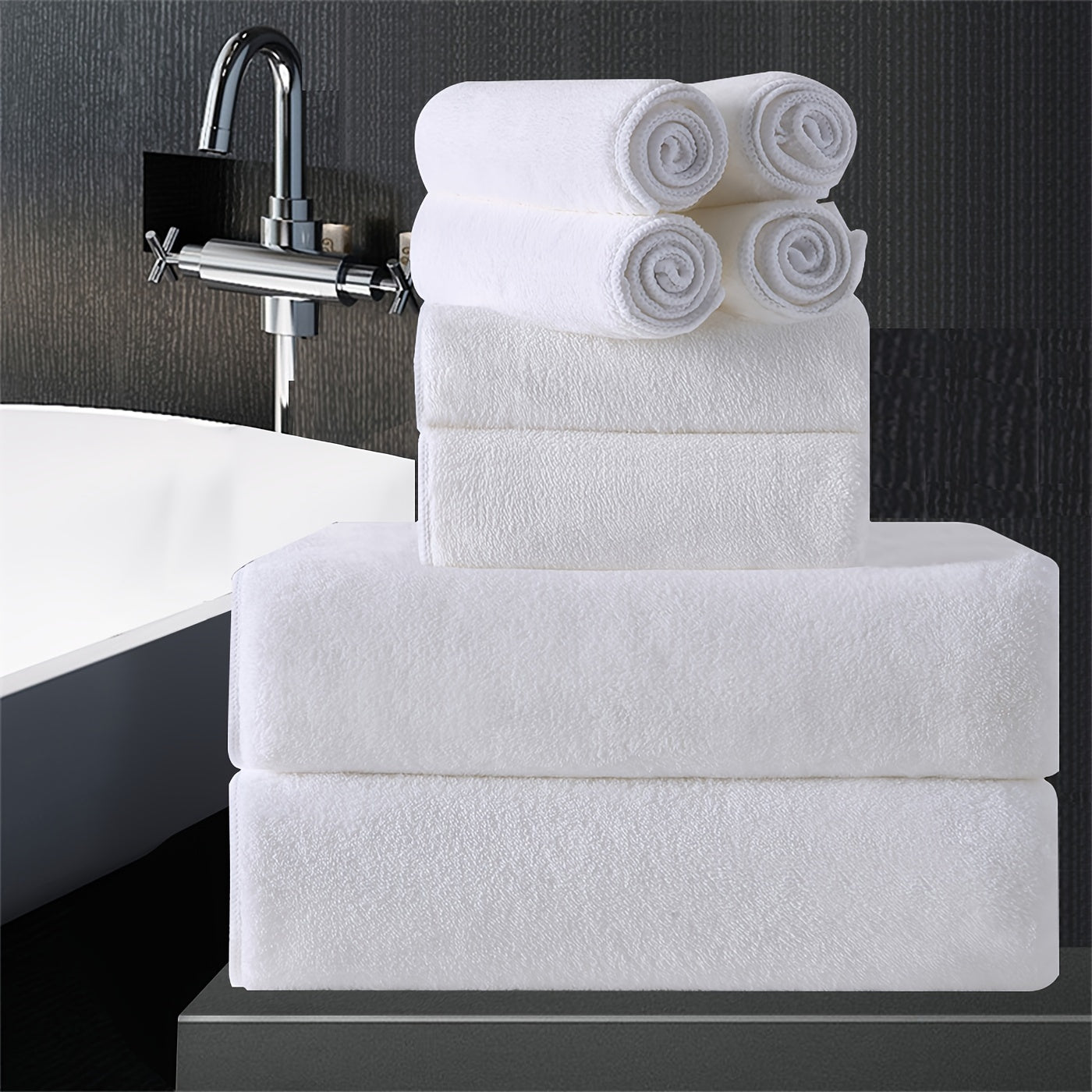 Extra Large Bath Towel Set 8 Piece 750GSM 35x70 Inch - Ultra Soft Luxury Thick Lightweight Highly Absorbent Fast Dry Oversized Bath Sheet | 15 Colors | Bathroom Gym Daily Use Adult
