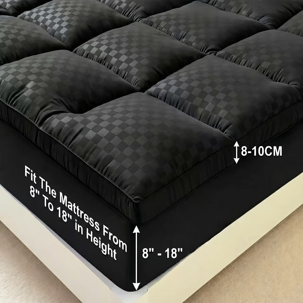 Quilted Mattress Pad Soft Mattress Protector | Machine Washable 500GSM 100% Polyester Deep Pocket 8-12 Inch Fitted Bed Cover Twin Full Queen King California King 4 Colors