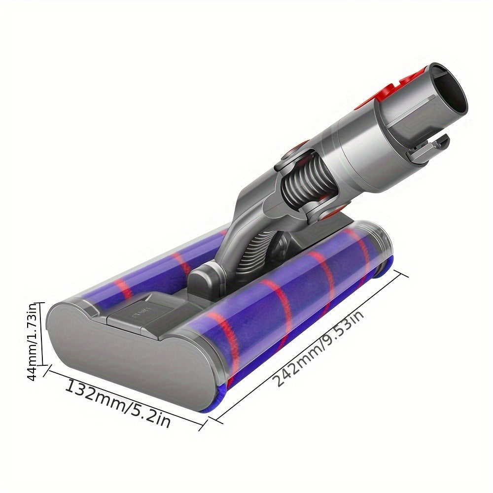 Dyson Replacement Brush Head Double Roller Compatible with V7 V8 V10 V11 V15 360¡ã Swivel Hard Floor Vacuum Cleaner Attachment
