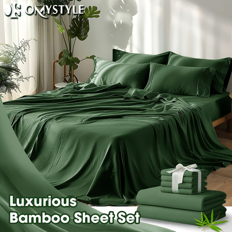 Fitted Sheet Set Cooling Deep Pocket - 2000TC Soft Microfiber Bed Sheet, Shrink Fade Wrinkle Resistant, 11 Colors 4 Sizes
