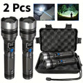 LED Flashlight Rechargeable 1000 Lumen ¨C 2-Pack Super Bright Tactical Flashlight with Digital Display, Camping Fishing Hunting Emergency Lighting, Gift Box Included, Father's Day Gift for Men