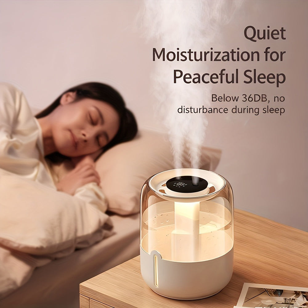 Large Room Humidifier Top Fill 1.8 Gallon 6.8L Tank Quiet Cool Mist Air Humidifier Easy to Fill and Clean Auto Shut-Off for Bedroom Home Office Plants