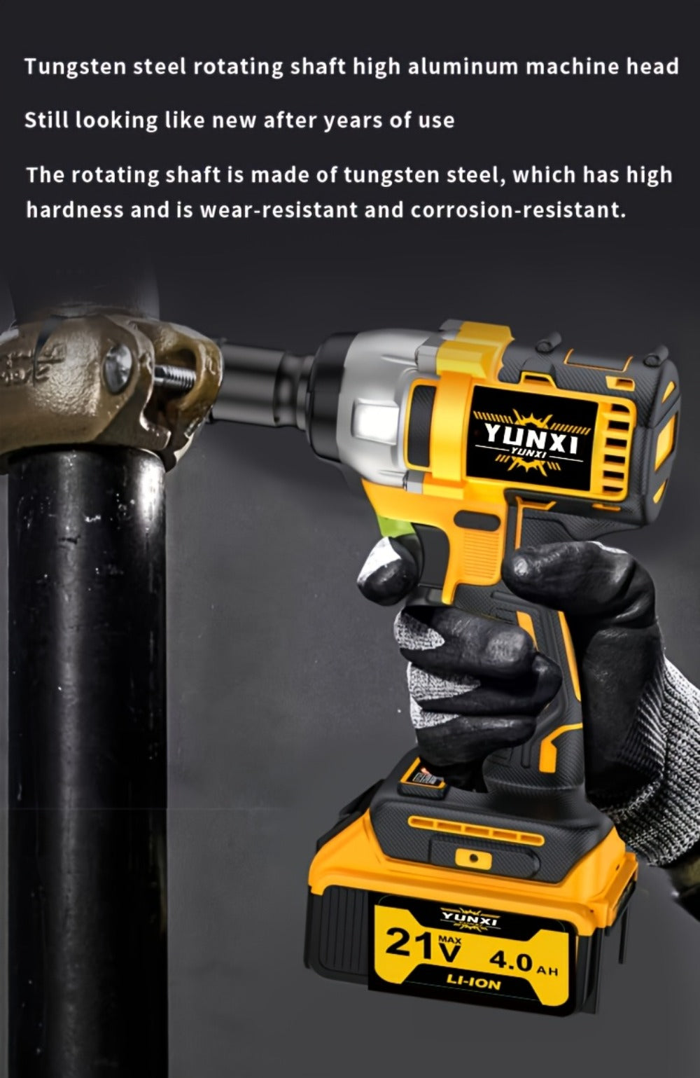 Cordless Impact Wrench Set with Charger Lithium-Ion Portable Electric Wrench Quick Charge for Home Automotive Repair Maintenance DIY Power Tool Kit