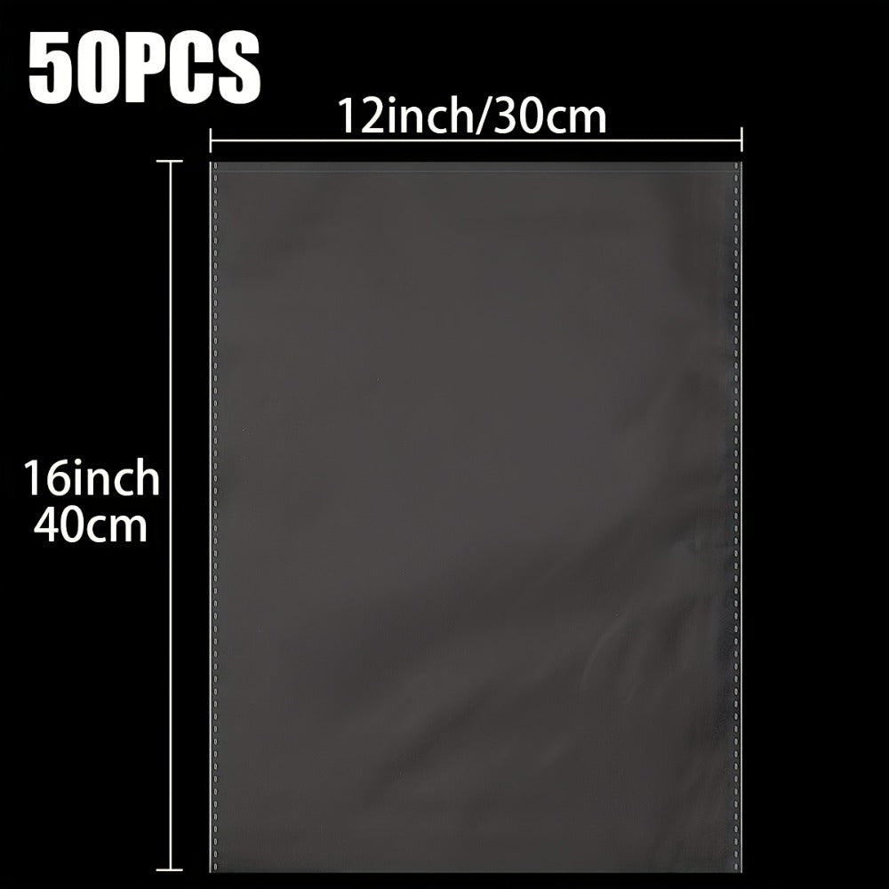 Cellophane Bags 50-Pack Large 18x30 Inch Transparent Gift Basket Wrap Bags ¨C Clear Cellophane Wrapping for Christmas, Holidays & Gift Packaging
