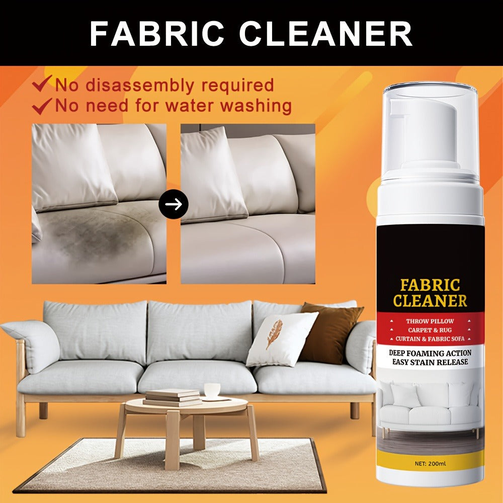Upholstery Cleaner Spray Multi-Fabric Stain Remover 6.76oz Spot Cleaner for Couch Sofa Rug Carpet Clothes Car Seat Mattress Laundry Multi-Purpose Fabric Cleaner for Home and Car 1 2 3 4 5 Pack