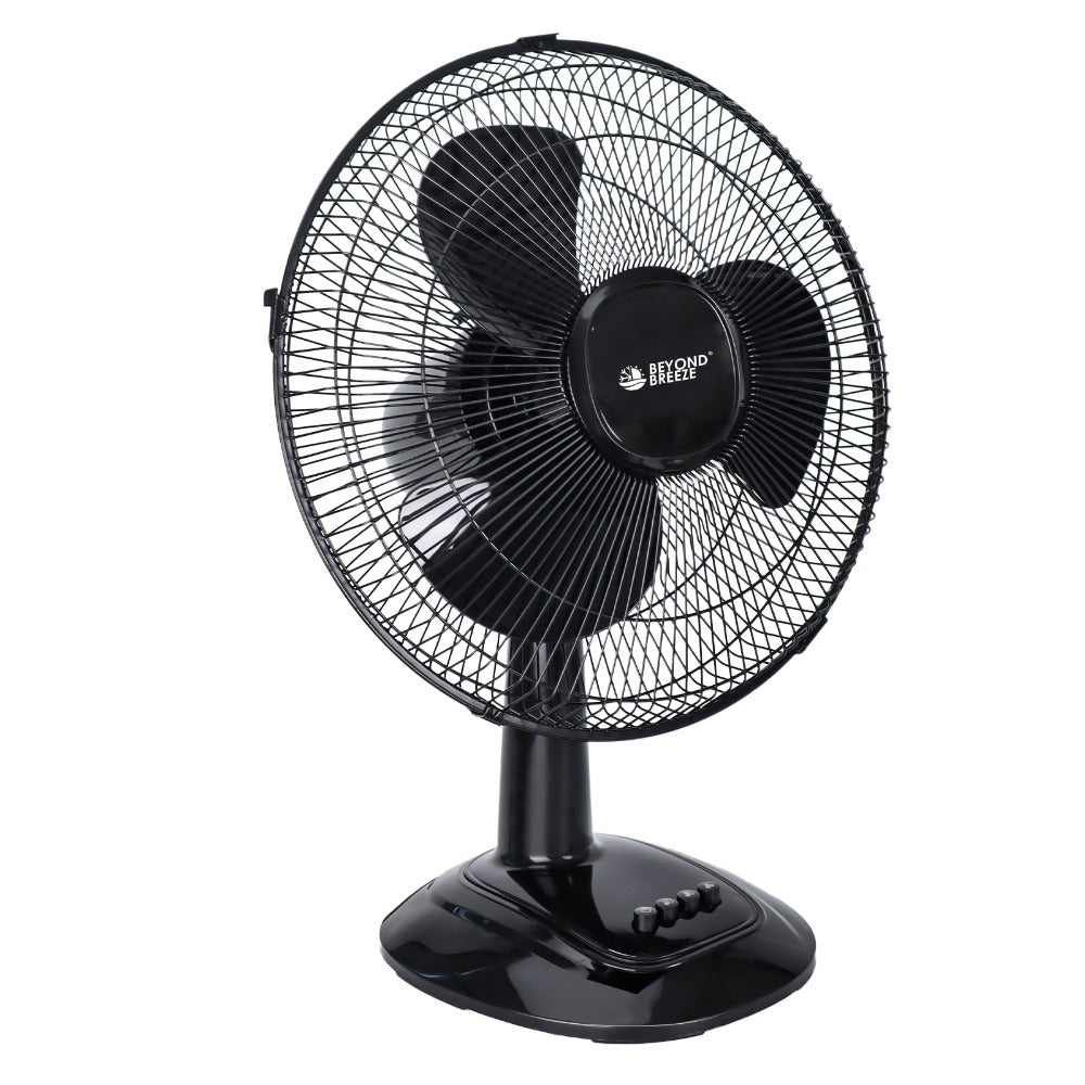 Oscillating Table Fan 12 Inch Quiet 3-Speed Adjustable Tilt with Safety Grill for Home Office Bedroom Dorm Desktop Personal Cooling Fan