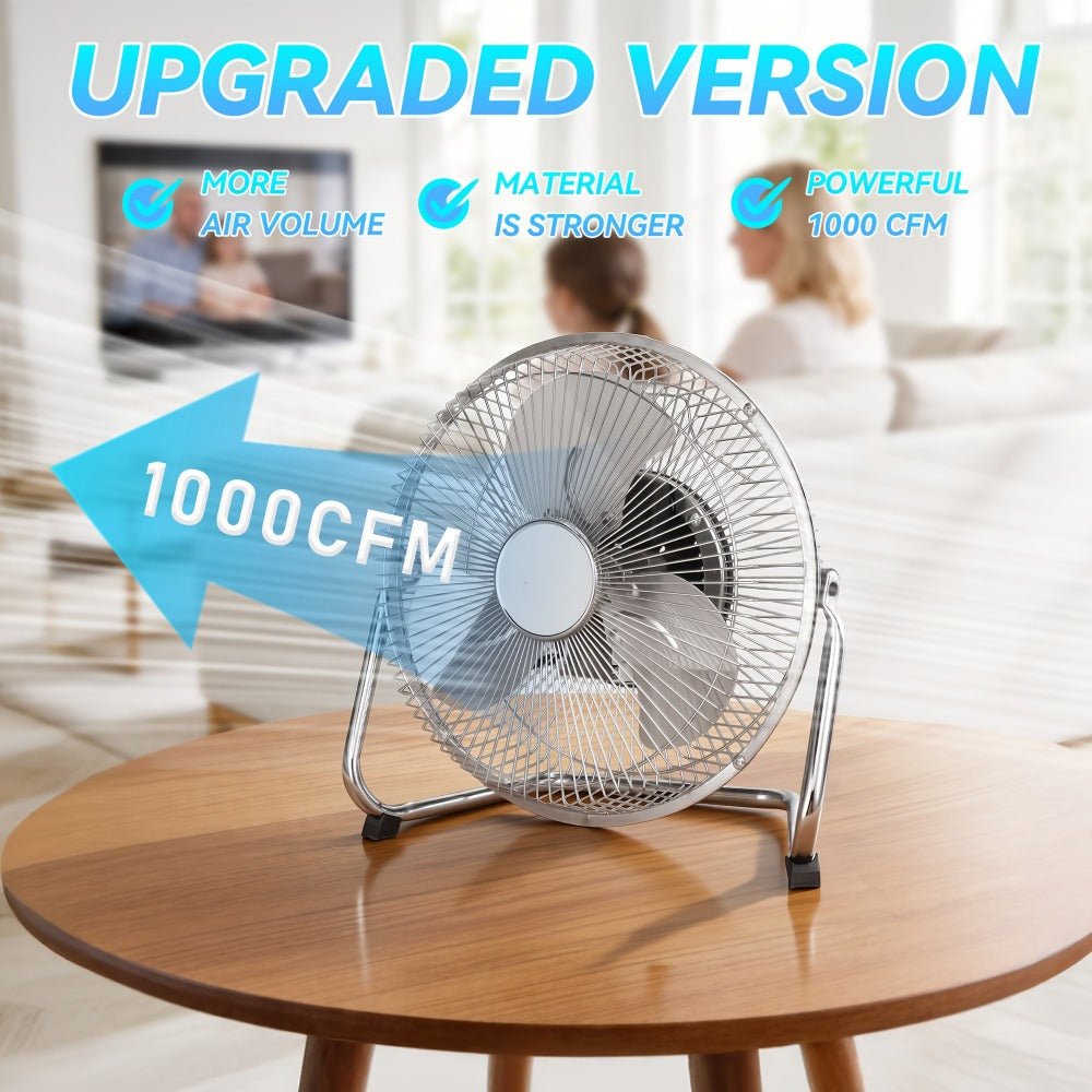Industrial Floor Fan High Velocity, 3-Speed Heavy Duty Metal Cradle Fan with 360¡ã Tilt, Multiple Sizes Available, Powerful Air Circulation Fan for Warehouse, Workshop, Garage, Factory and Basement