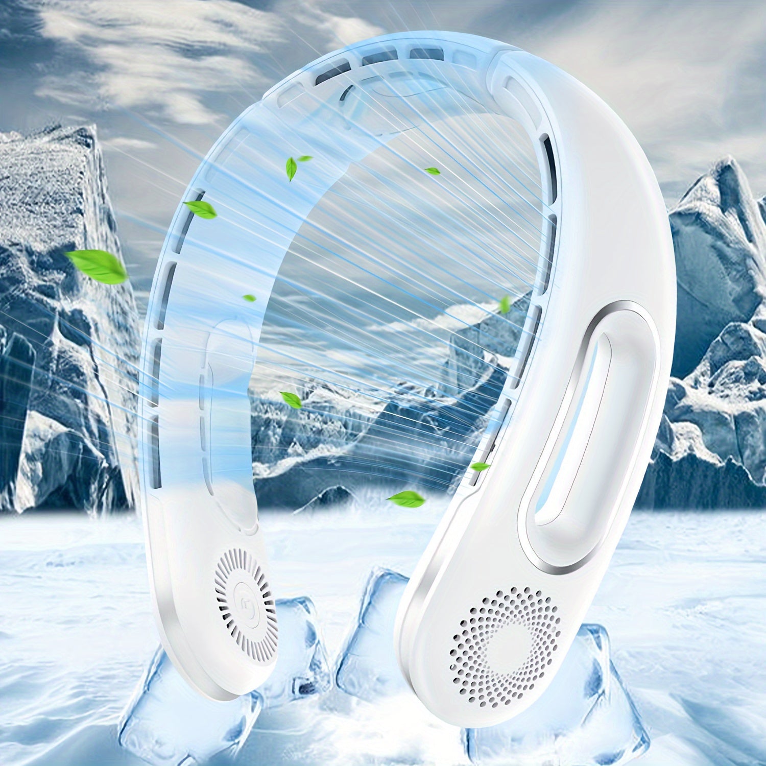 Neck Fan Portable Bladeless 360¡ã Cooling, 16-Hour Battery Life, 4 Speed Settings, USB Rechargeable Hands-Free Wearable Personal Fan for Women and Men, Travel, Office, Outdoor, Camping and Stocking Stuffer