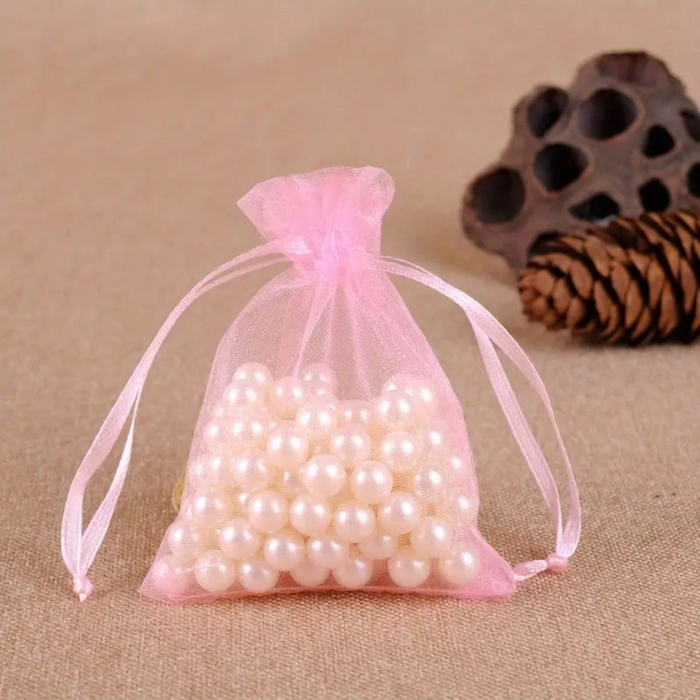 Organza Gift Bags 200pcs Drawstring Mesh Party Favor Bags Jewelry Pouches Wedding Christmas Candy Bags
