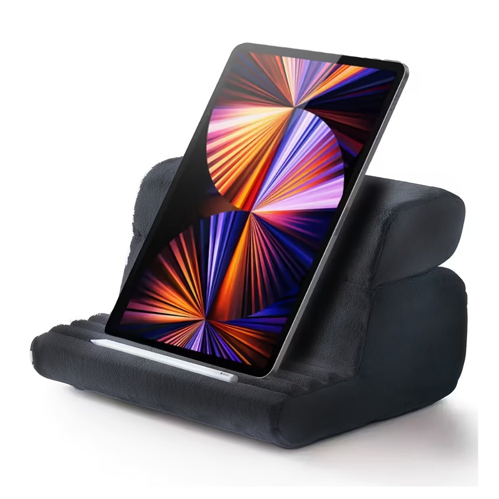 Tablet Pillow Stand Lap Bed Holder ¨C Hands-Free Viewing, Foldable, Washable Cover, Fits iPad iPhone E-Reader