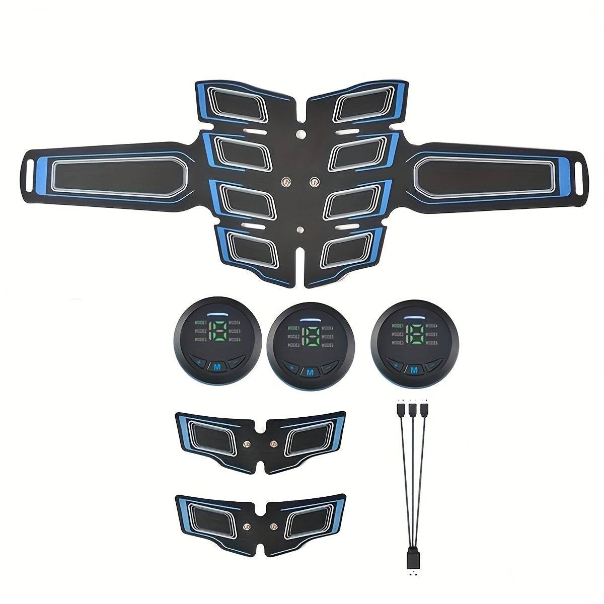 EMS Muscle Stimulator Belt ¨C TENS Body Massager for Muscle Toning, Pain Relief & Full Body Relaxation | Adjustable Modes, USB Charging, Fitness Shaper for Home Gym Use