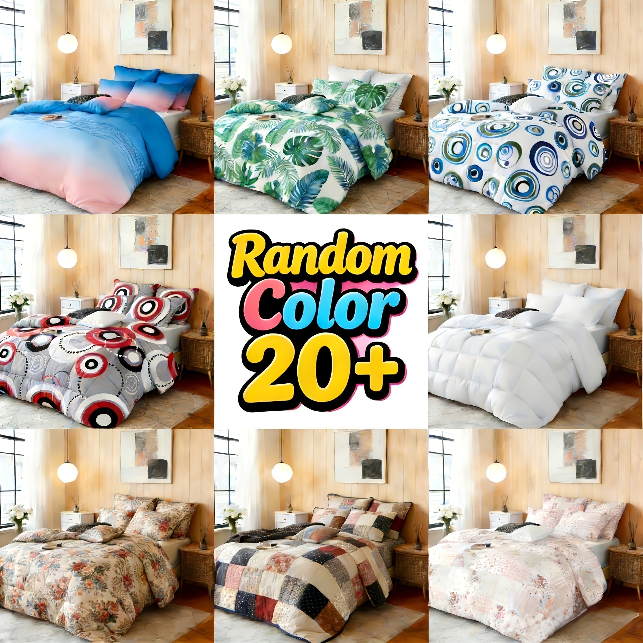 Comforter Set 2-3 Piece Rhombus Grid Luxury - Soft Lightweight Breathable Oversized Bedding Set with Pillowcases, All Season Twin Queen King, 24 Colors Available