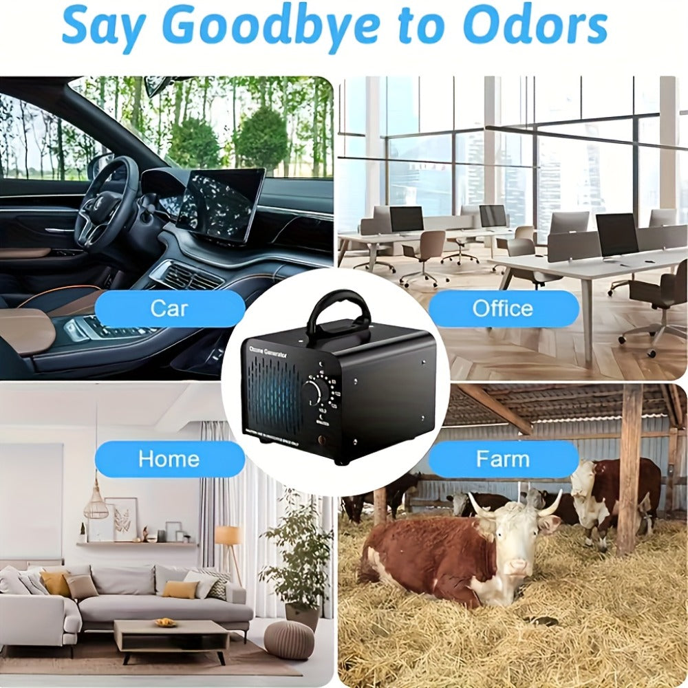 Ozone Generator Odor Eliminator 36000mg/h - Commercial Ozone Machine for Home, Smoke, Pet, Basement & Car, 3230 Sq Ft Coverage, 120-Min Timer, Portable Air Ionizer Deodorizer