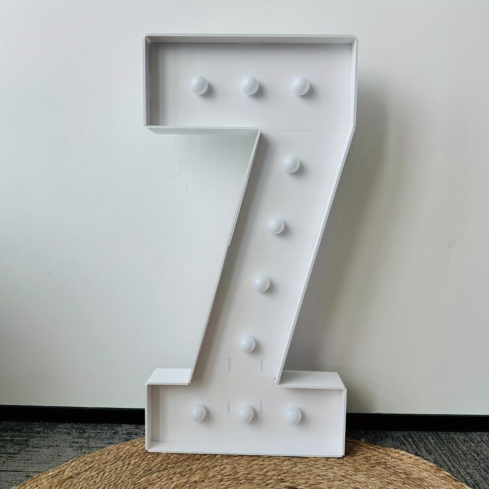 3ft Glowing Number Sign ¨C Warm White LED 3D KT Board 36 Inch Freestanding Party Decoration for Birthday Anniversary Wedding