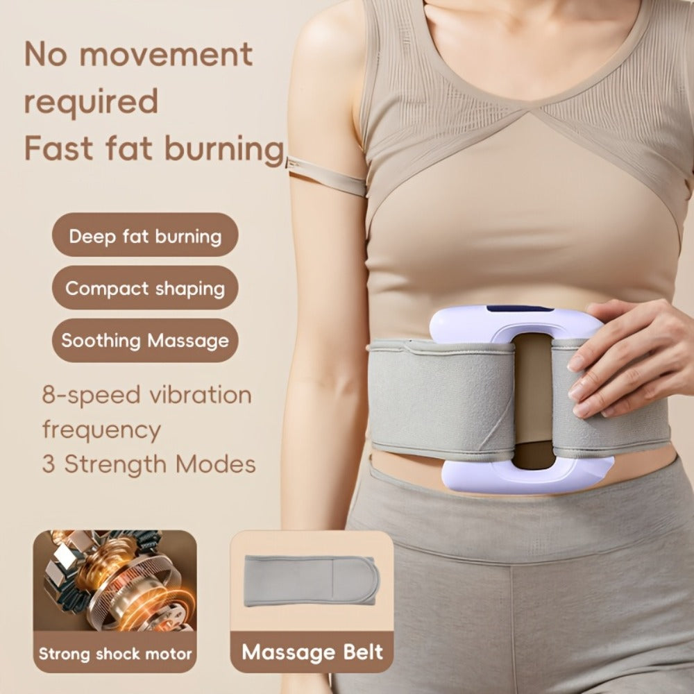 Dual Motor Electric Fascia Ring with Massage Belt ¨C 8 High-Frequency Vibration Modes, Type-C Rechargeable Large Battery, Ergonomic Grip, Upgraded Vibration Massager for Full Body Muscle Relief