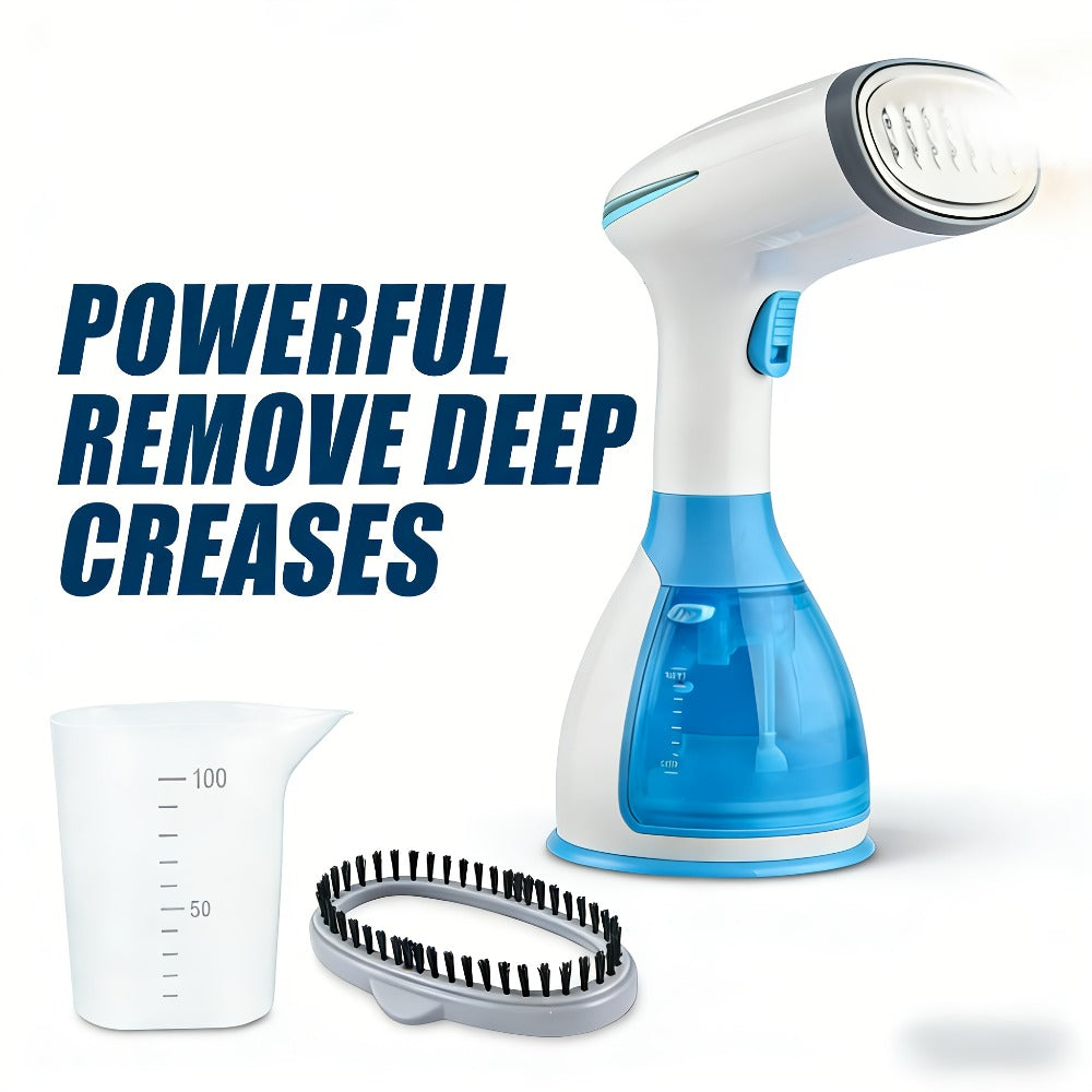 Handheld Garment Steamer 1800W ¨C Fast Heat-Up Clothes Steamer with 3 Steam Settings, 10oz Water Tank & 9.8ft Cord ¨C Portable Travel Wrinkle Remover Safe for All Fabrics (Blue & Green)