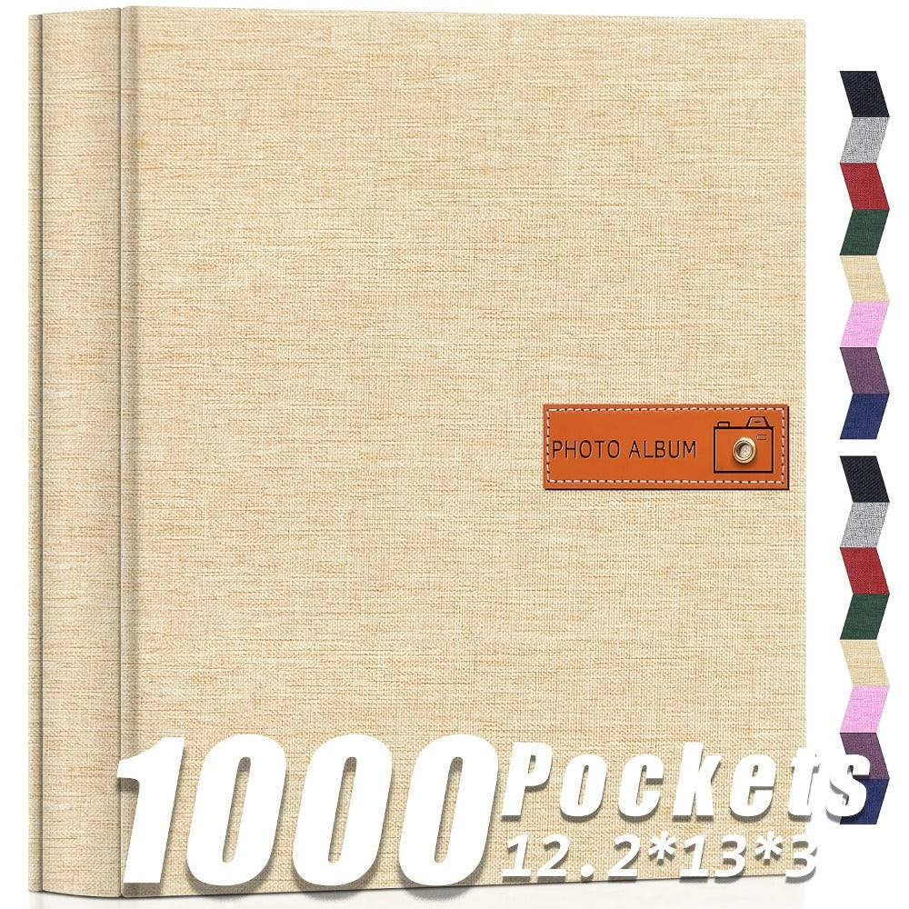 Photo Album 4x6 200 & 1000 Pockets with Label ¨C Linen Hardcover Memory Book for Wedding, Baby, Travel, Anniversary, Birthday & Graduation Gifts