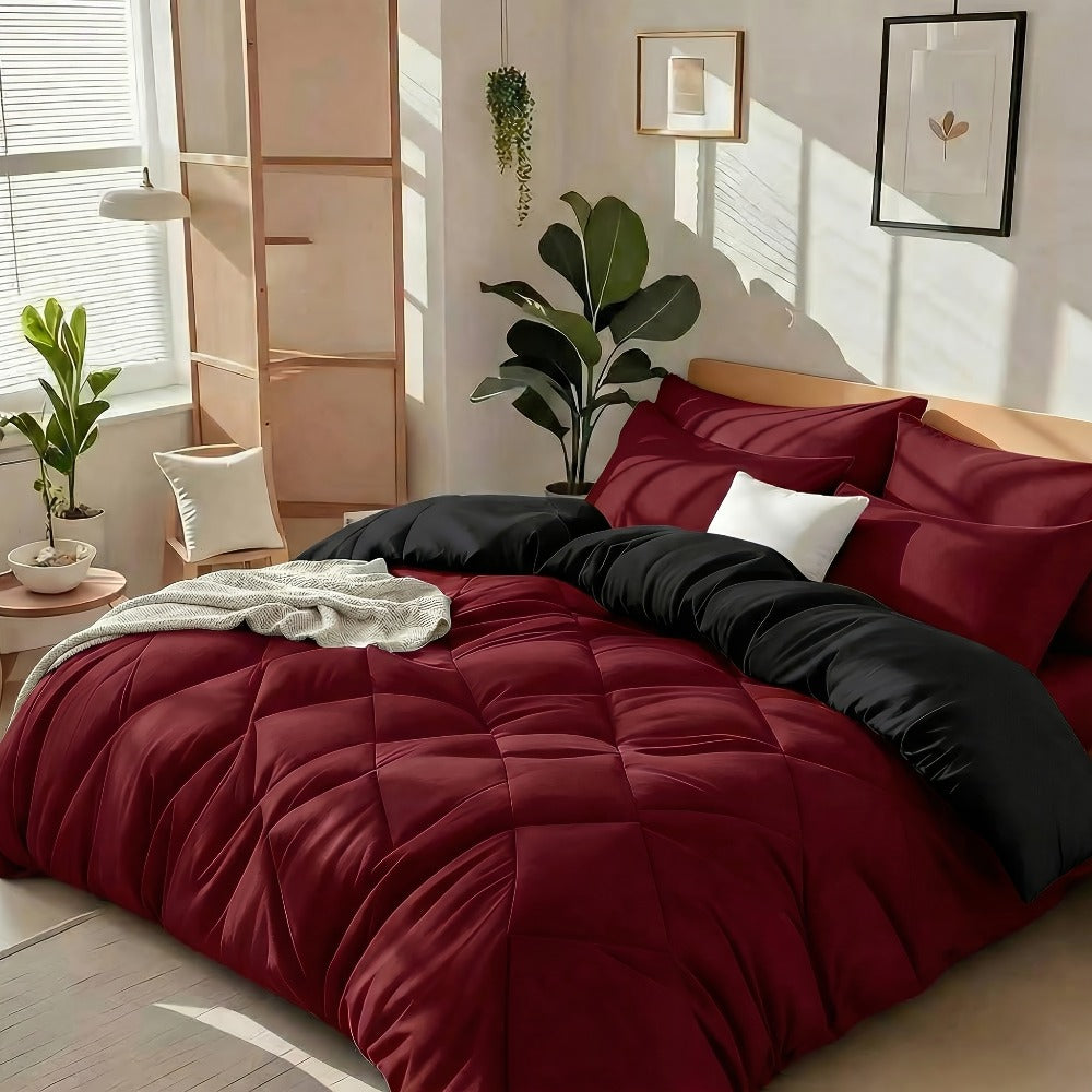 Cooling Comforter Set 2/3 Pcs ¨C Soft Fluffy Microfiber Lightweight Breathable Quilt, Rhombus Grid Solid Color Bedding for All Seasons, Twin Queen King ¨C Multiple Colors Available