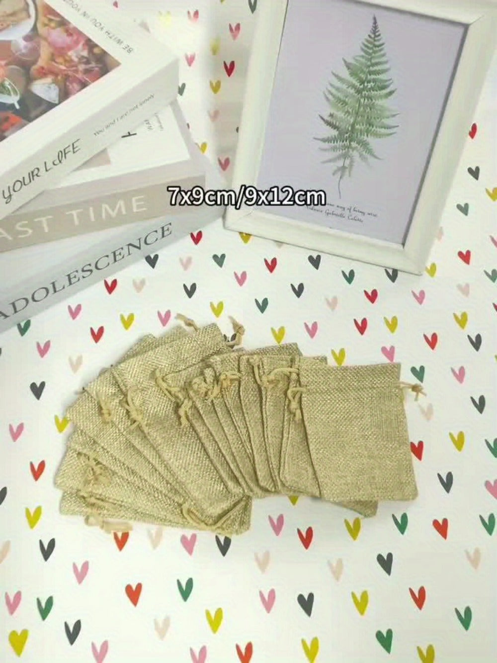 Natural Jute Drawstring Bags 50pcs ¨C Multipurpose Gift Pouches for Party Favors, Wedding, Packaging & Storage