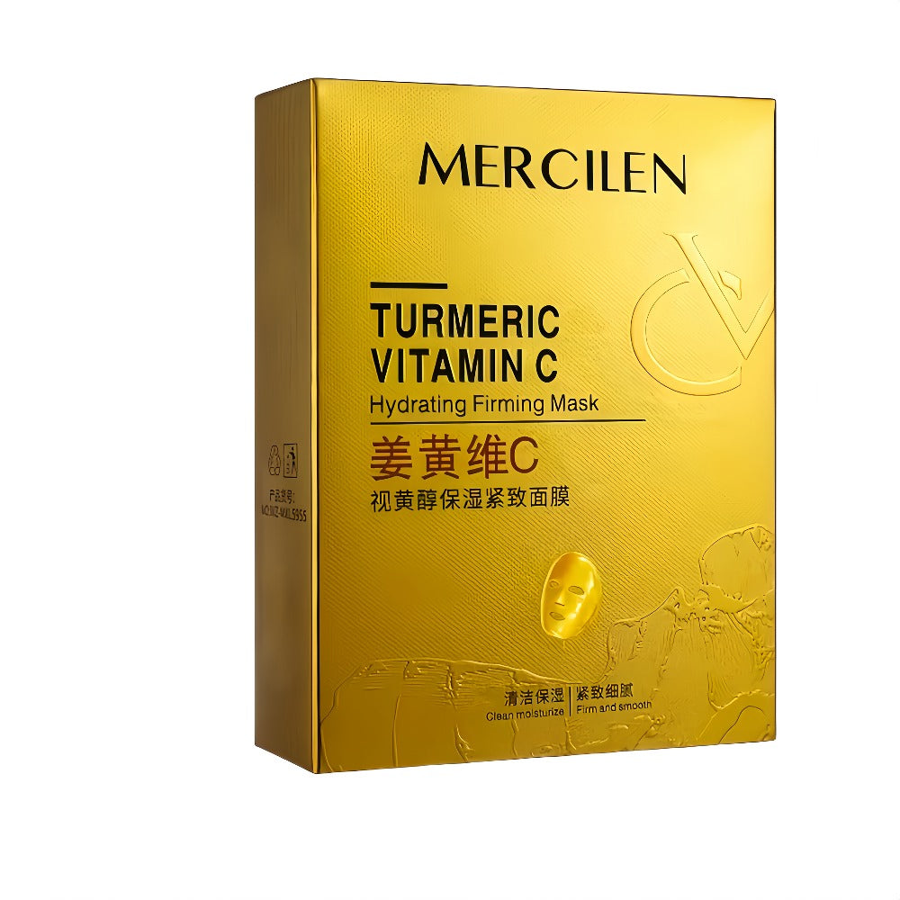 Turmeric Tear Off Facial Mask 20pcs - Deep Moisturizing Gel Face Mask, Brightening & Radiance Boosting, Non-Sticky Peel Off Mask for Daily Skin Care, Travel Size, Suitable for All Skin Types, Holiday Gift