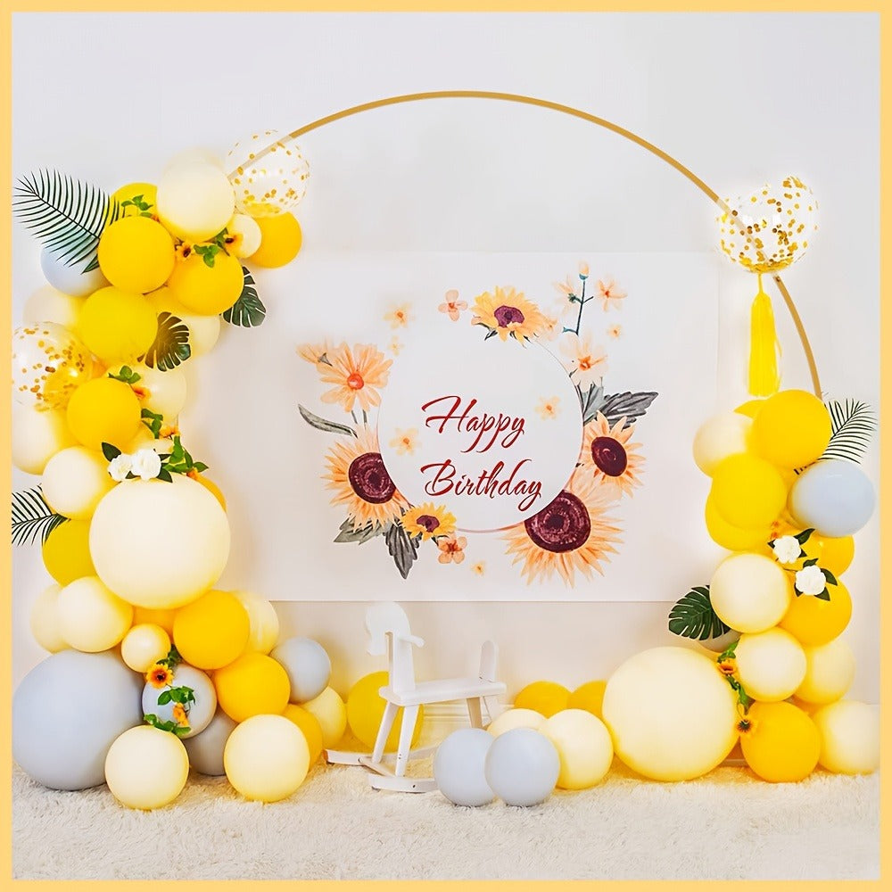 Metal Round Wedding Arch Backdrop Stand - Circular Balloon Arch Kit for Wedding, Birthday Party, Graduation & Ceremony Decoration (1-2 Pcs, No Balloons)