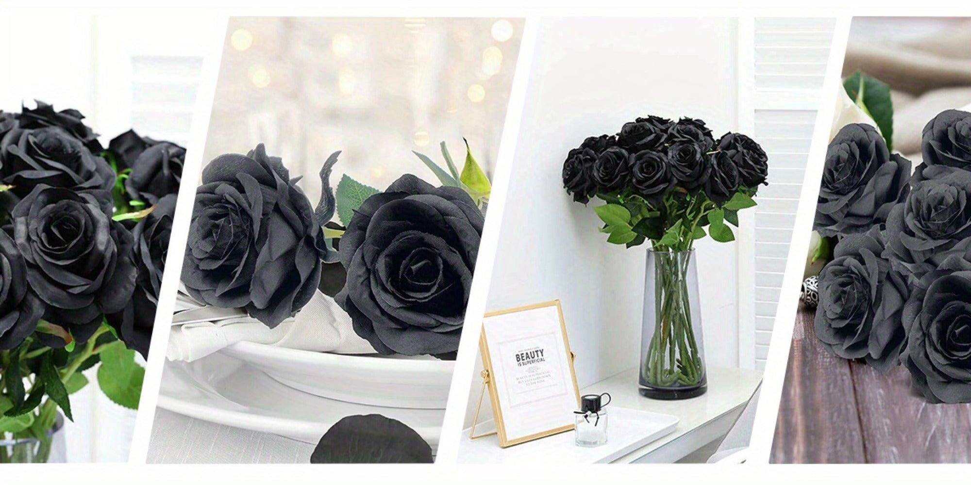 Artificial Roses Bulk with Long Stems ¨C Real Touch Velvet Fake Flowers for Wedding Bouquet, Bridal Centerpiece, Valentine's Day, Mother's Day, Home Decor (50/100pcs, Multi Colors)