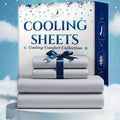 Bamboo Blend Cooling Bed Sheet Set 4pcs ¨C Ultra Soft Breathable Kids Sheets, Deep Pocket Fitted Sheet 18¡±-24¡±, 2200TC Shrink & Wrinkle Resistant, All-Season Hotel Luxury Bedding, Twin Full Queen King