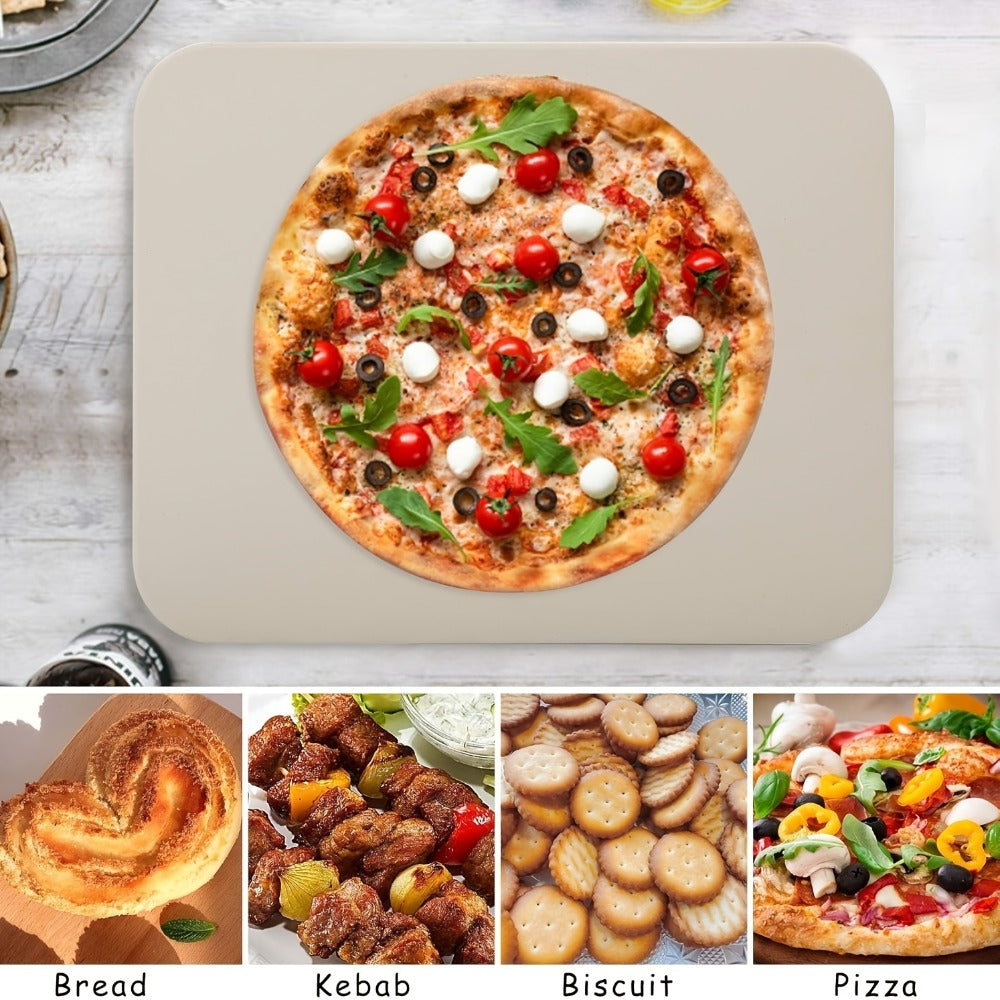 Pizza Stone for Oven and Grill Heavy Duty Cordierite Baking Stone Thermal Shock Resistant for Pizza Bread Rectangular 15x11.8 Inch Round 15 Inch