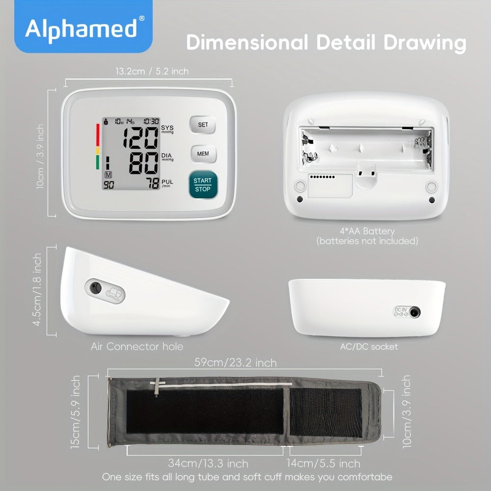 Blood Pressure Monitor Upper Arm - Automatic Digital BP Machine, Large Display, 2-4 User Memory 199 Readings, 8.7-17¡± Cuff, Home Blood Pressure Meter with Irregular Heartbeat Detection, 3 Models