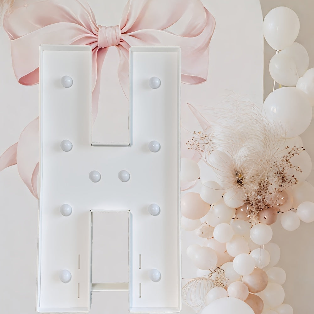 Marquee Letter Lights Warm White LED - 3FT Light Up Letters A-Z for Birthday, Anniversary, Wedding & Party Decor, Battery Powered KT Board Lighted Alphabet Signs for Wall & Indoor Display