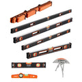 Magnetic Torpedo Level Set 6-Piece Full Magnetic All Sizes | 10 16 24 32 48 78 Inch Aluminum Spirit Level Kit Anti-Static Vials 3-in-1 | Heavy Duty Construction Framing Plumbing Carpenter DIY Tool