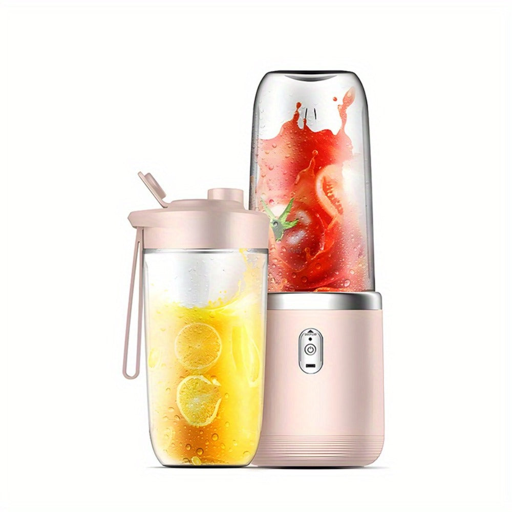 Portable Blender Personal Smoothie Blender USB Rechargeable 6-Blade 13.5oz Travel Cup Mini Blender for Shakes Fruit Juice ¨C Kitchen Home Gym Travel Use