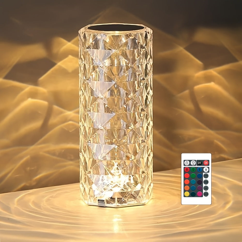 Rose LED Table Lamp 16 Color Changing, Touch Control & Remote, USB Powered Romantic Night Light for Bedroom, Valentine's Day Gift Mood Lamp