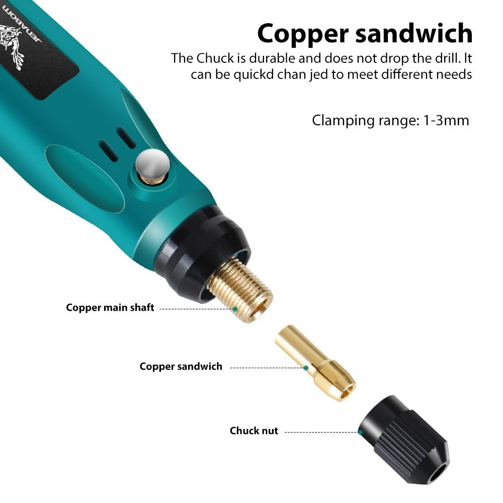 Electric Engraving Pen Kit 25/39PCS - Rechargeable Rotary Tool Set with Adjustable Speed for Engraving, Sanding, Polishing, Drilling & Etching - Portable Multifunctional Power Tool for DIY Crafts