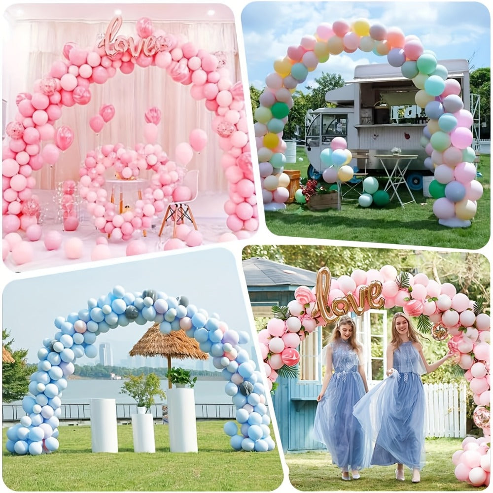 Balloon Arch Kit with Stand 3M Wide 98 Inch Tall, Adjustable Balloon Arch Stand with Water Fillable Bases and Manual Pump for Wedding Birthday Baby Shower Graduation Halloween Christmas Party Decorations