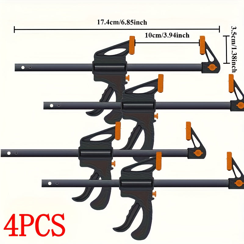 F Clamp Woodworking Quick Clamp Set Ratcheting Bar Clamp with Trigger Handle for Wood Glue DIY Projects
