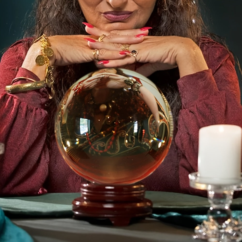 Crystal Ball for Photography Decoration Feng Shui Gift ¨C Transparent Glass Sphere 60mm 80mm 150mm with Base for Magic Lens Ball Home Decor Halloween Valentine Christmas