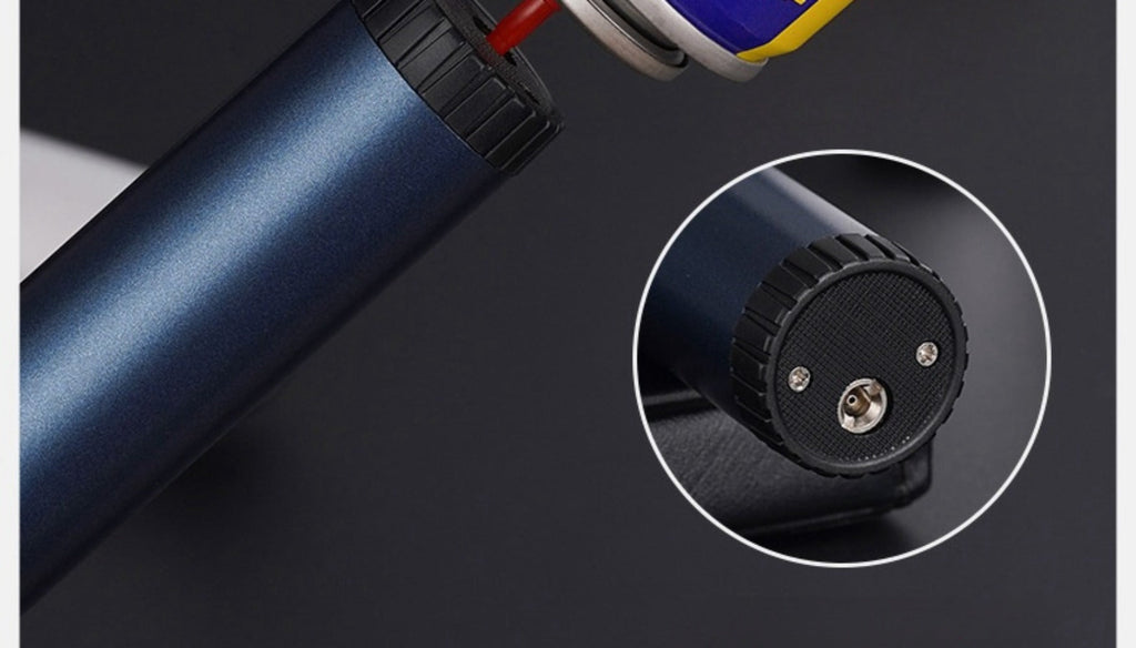Windproof Turbo Torch Lighter 360 Degree Ignition Metal Jet Flame Lighter with Safety Lock Adjustable Flame for Camping BBQ Outdoor Cooking Butane Gas Not Included