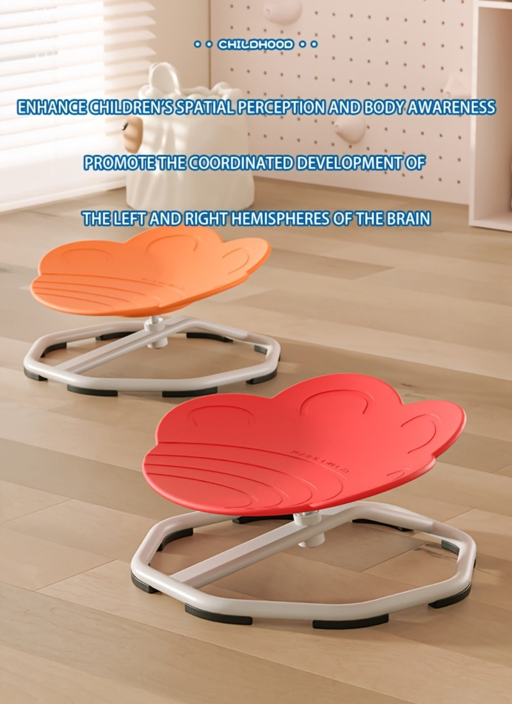 Sensory Spinning Chair for Kids with Autism & ADHD, Ages 3-18, 220LBS Capacity Swivel Sit and Spin Chair to Improve Focus & Body Balance, Calming Sensory Toy for Teens, Indoor Outdoor No Assembly