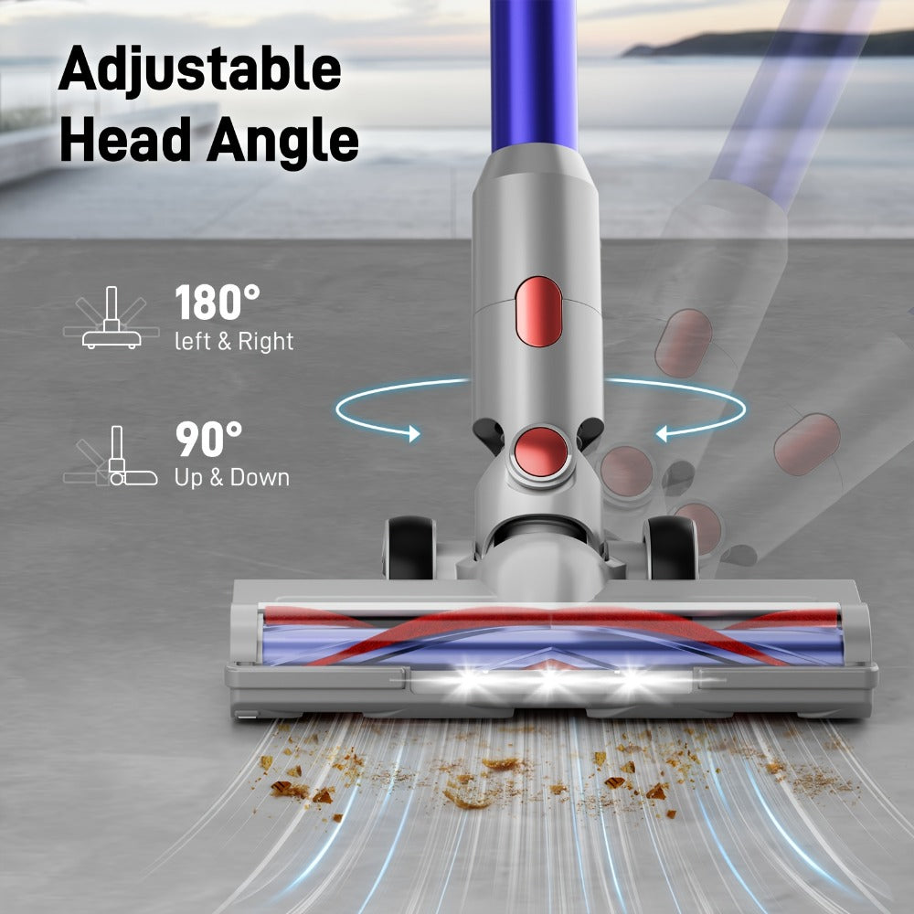 Cordless Stick Vacuum Cleaner 70KPa Brushless Motor 45-Min Runtime Lightweight for Pet Hair Carpet Hard Floor Dust with Cord & Cordless Modes
