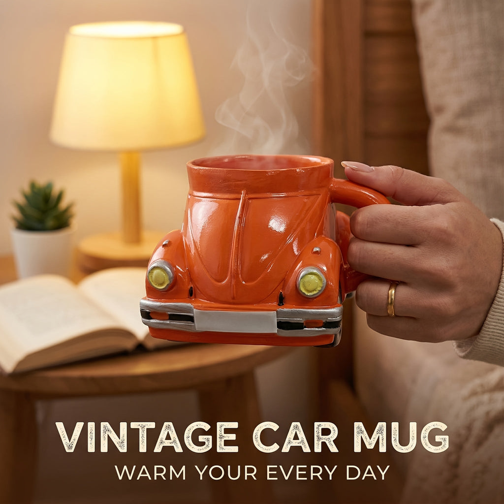 Sports Car Shape Coffee Mug ¨C Fun Novelty Car Shaped Drinking Cup Large Capacity ¨C Unique Tea Cup for Office & Home Decor ¨C Cool Birthday & Christmas Gift for Car Lovers ¨C 6 Colors