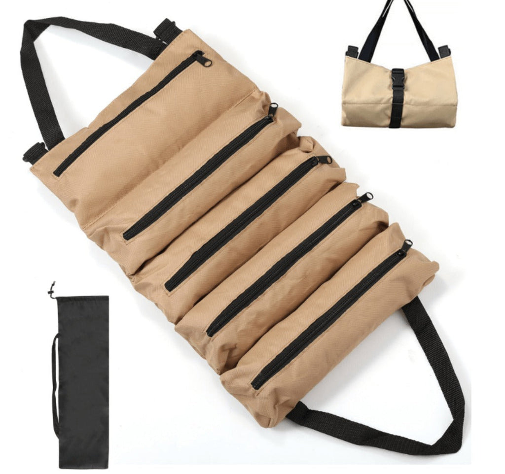 Collapsible Tool Bag Organizer for Hardware Storage | Foldable Tool Kit Bag for Carpentry Electricians Automotive Repairs Outdoor | Portable Buggy Bag Easy Transport