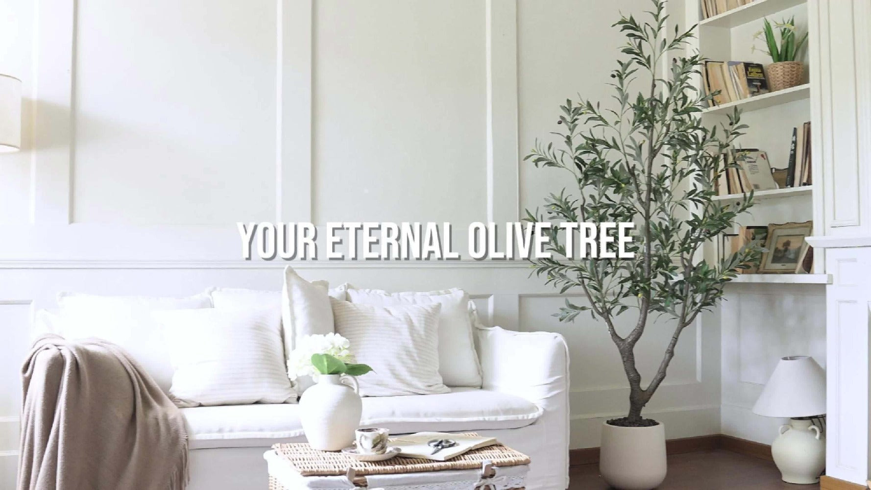 Artificial Olive Tree Indoor 5FT 6FT 7FT 8FT Potted Faux Olive Tree with Lifelike Trunk Branches Silk Leaves Fruits ¨C Large Fake Plant for Living Room Office Home Decor