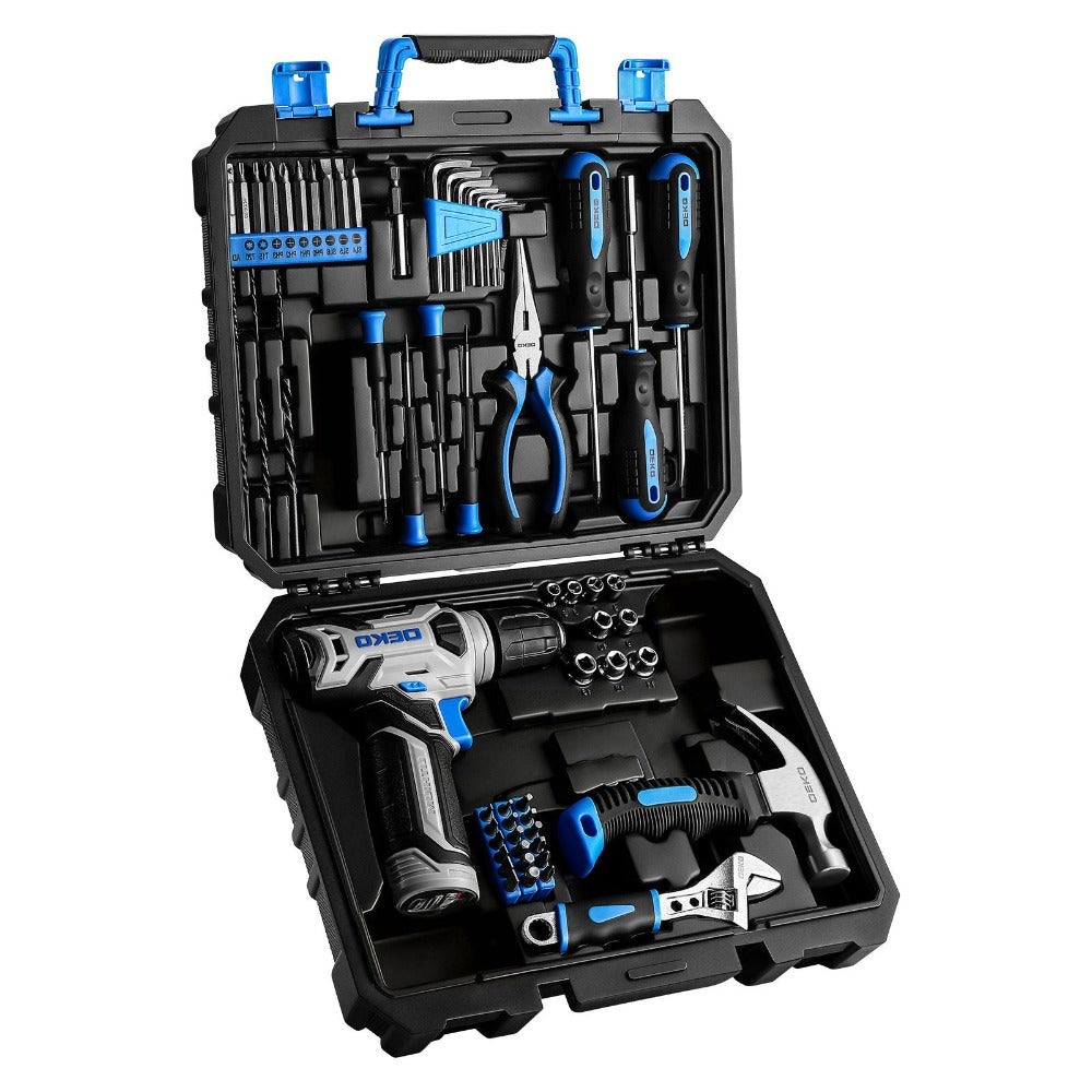 Cordless Drill Tool Kit 119/151PCS ¨C 8V/12V Electric Power Drill Set with Screwdriver, Hammer, Wrench | All-in-One Home Repair & DIY Hand Tools for Women | Perfect Gift