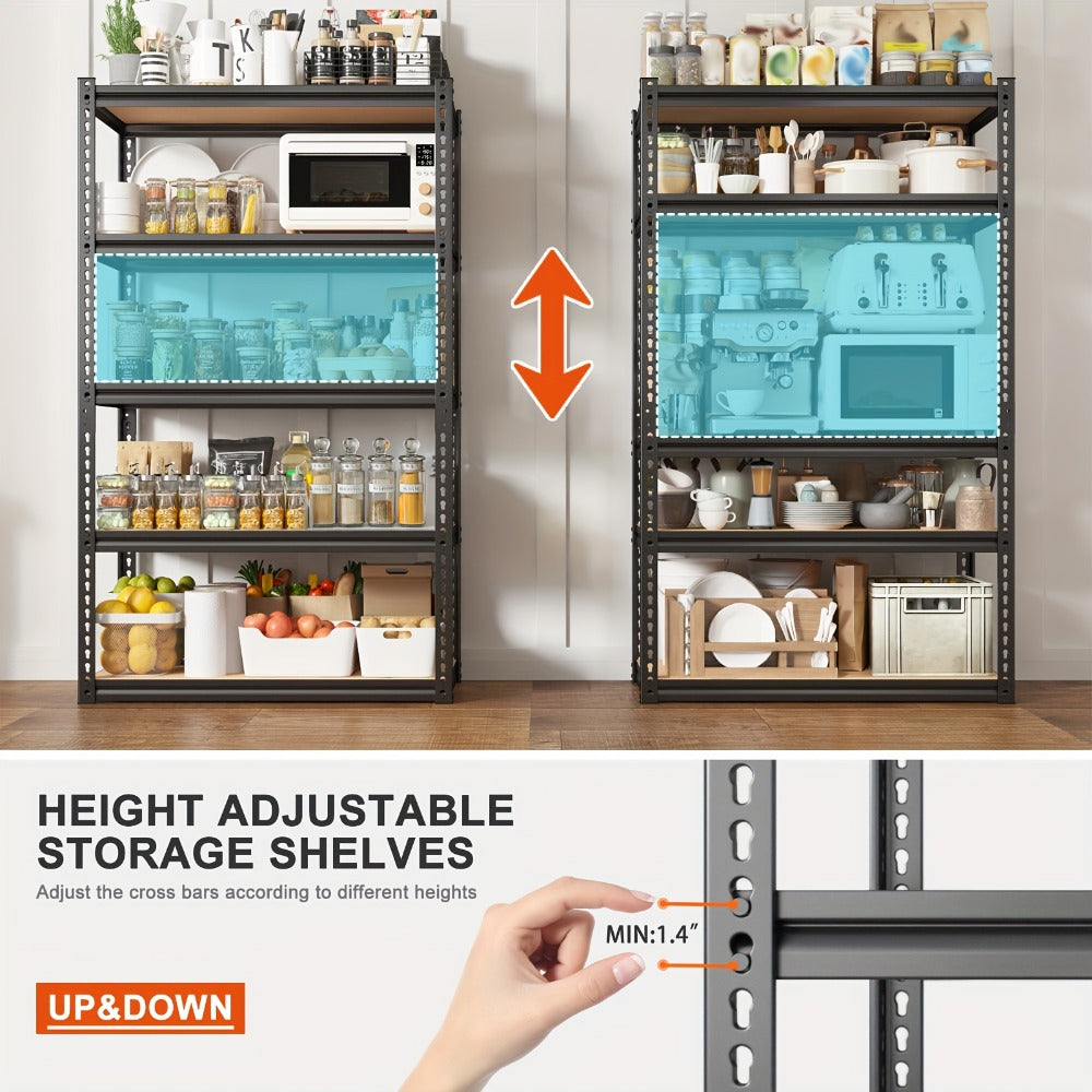 Heavy Duty Metal Garage Shelving Unit 72¡±H - Adjustable Steel Storage Shelf Rack for Garage, Basement & Warehouse