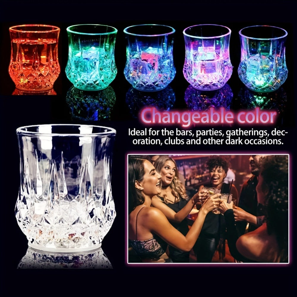 LED Light-Up Cups Glow in the Dark ¨C Pineapple Induction Party Cups for Birthday Christmas Disco Valentine's Day (6.76oz)