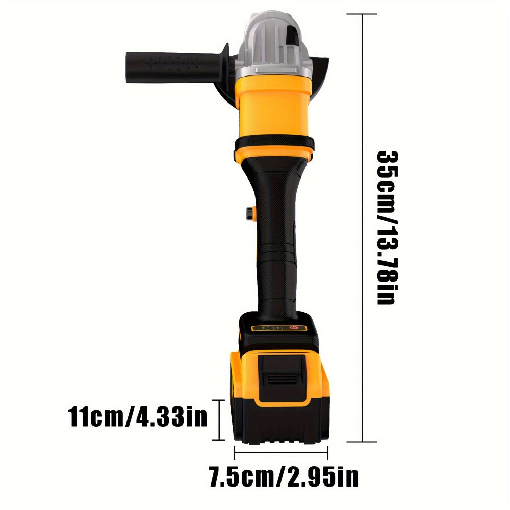 Cordless Angle Grinder - Rechargeable Polishing Machine with Lithium-Ion Battery, Fast Charger & Complete Accessories Kit, Variable Speed for Cutting, Grinding, Polishing & Sanding, Multi-Use Power Tool