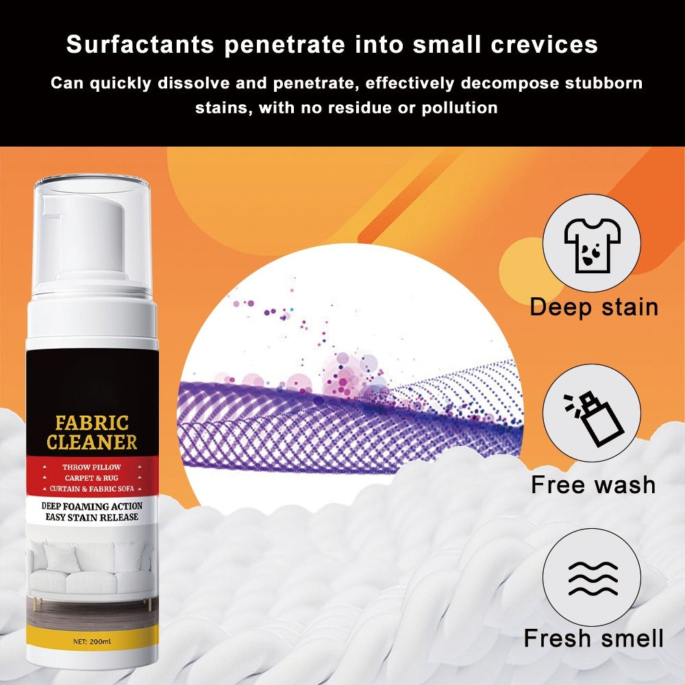 Upholstery Cleaner Spray Multi-Fabric Stain Remover 6.76oz Spot Cleaner for Couch Sofa Rug Carpet Clothes Car Seat Mattress Laundry Multi-Purpose Fabric Cleaner for Home and Car 1 2 3 4 5 Pack