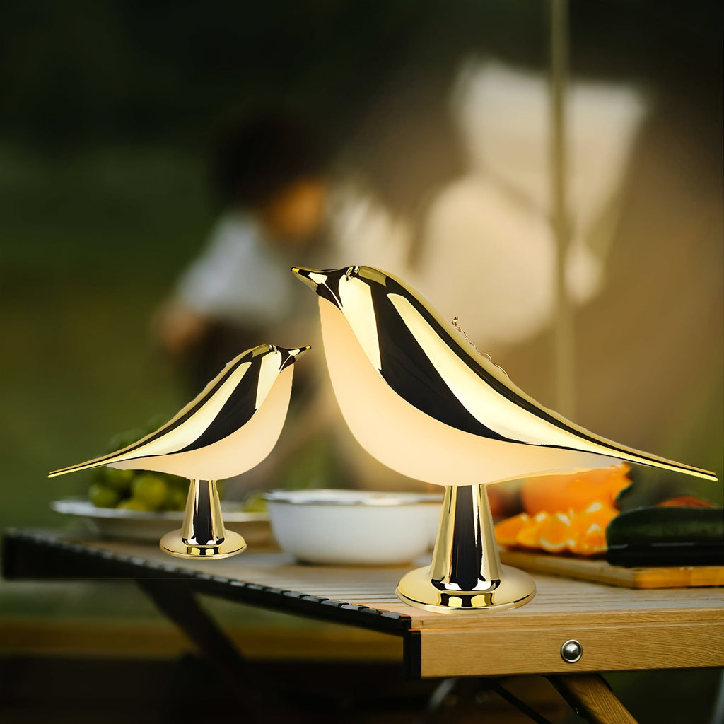 Magpie Bird Desk Lamp 2 Pack 16 Color Dimmable Cordless Night Light USB Charging Touch Control with Aromatherapy Diffuser Function for Bedroom Valentine Gift Festival Home Decor